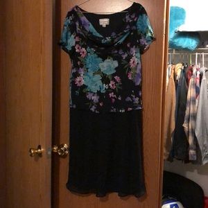 Floral and Black dress